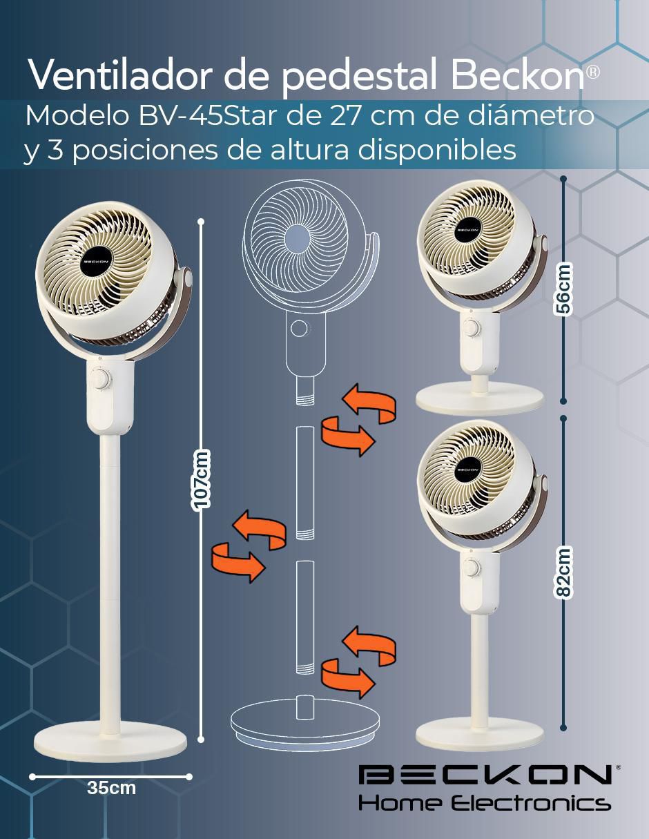 Ventilador 3 en 1 Beckon 3 velocidades