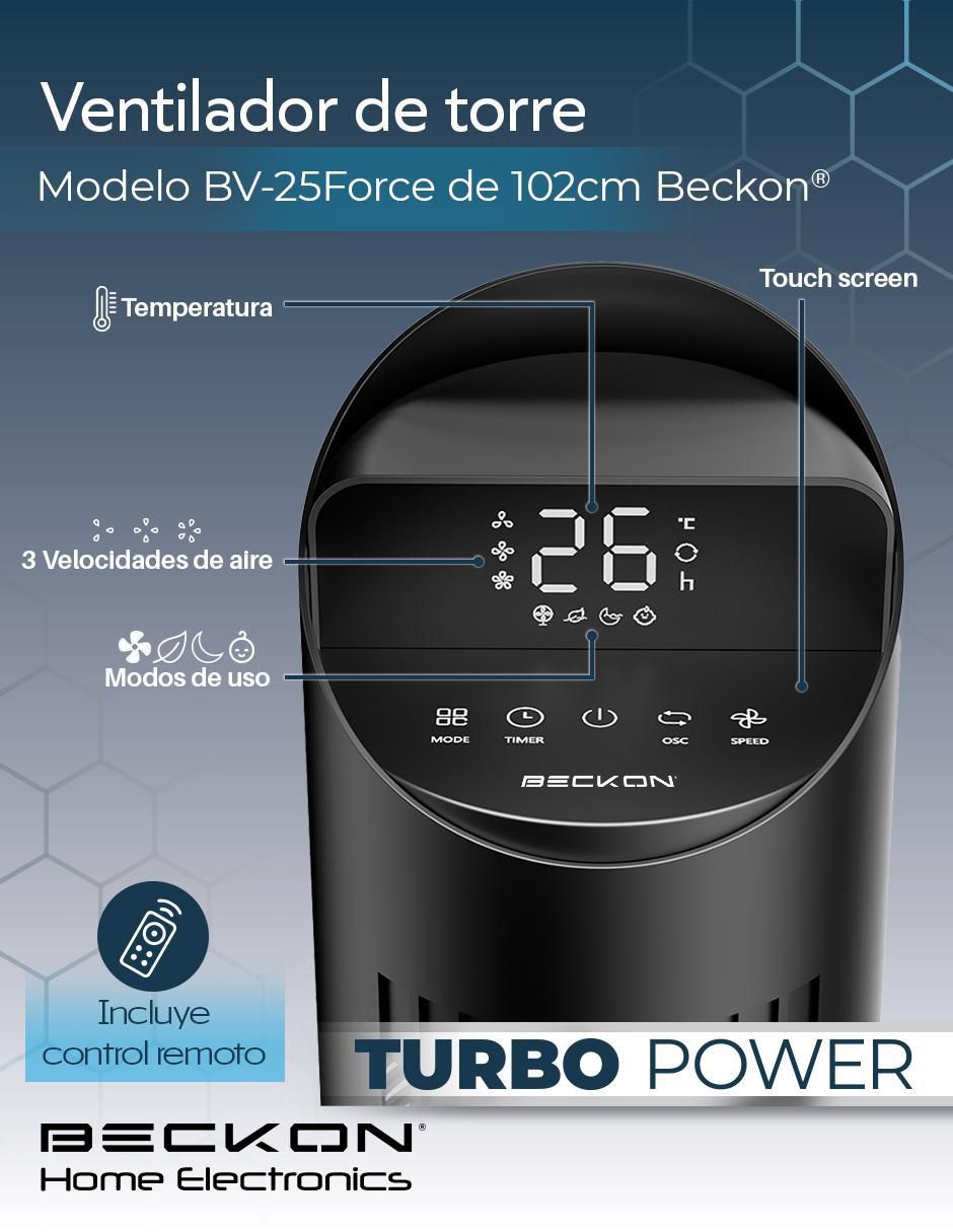 Ventilador de torre con control remoto 3 velocidades 2