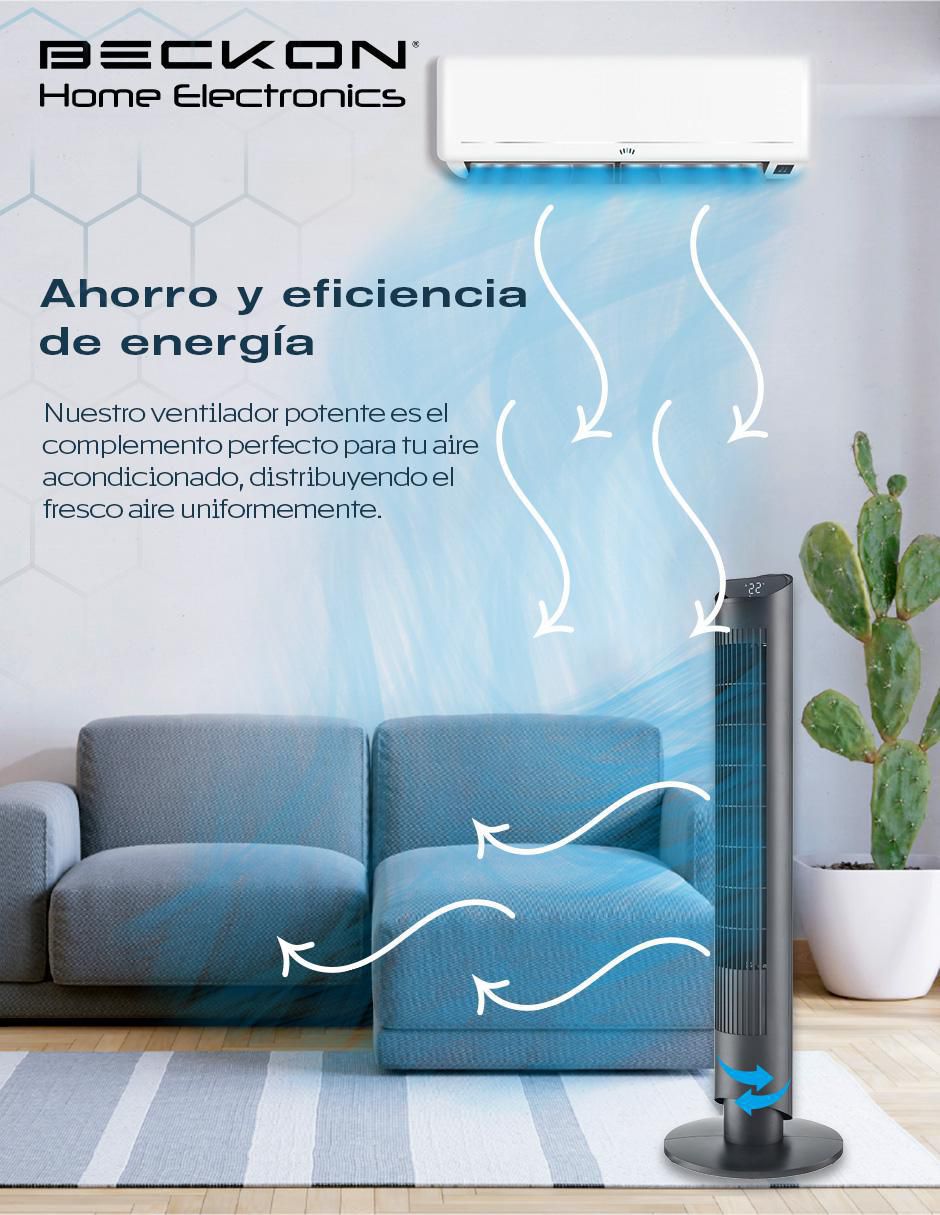 Ventilador de torre con control remoto 3 velocidades