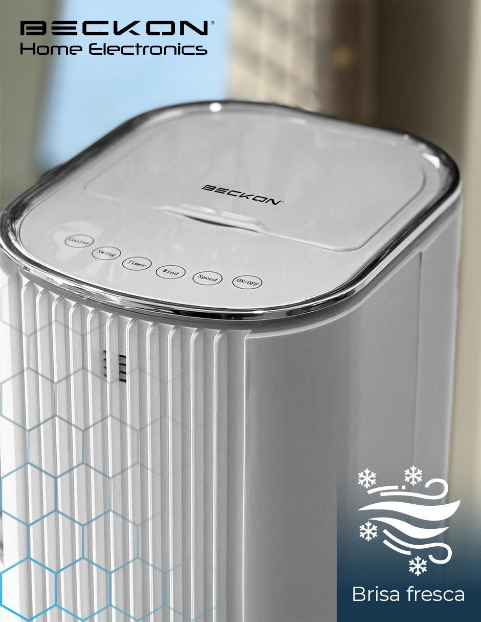 Ventilador 2 en 1 Beckon con control remoto 3 velocidades