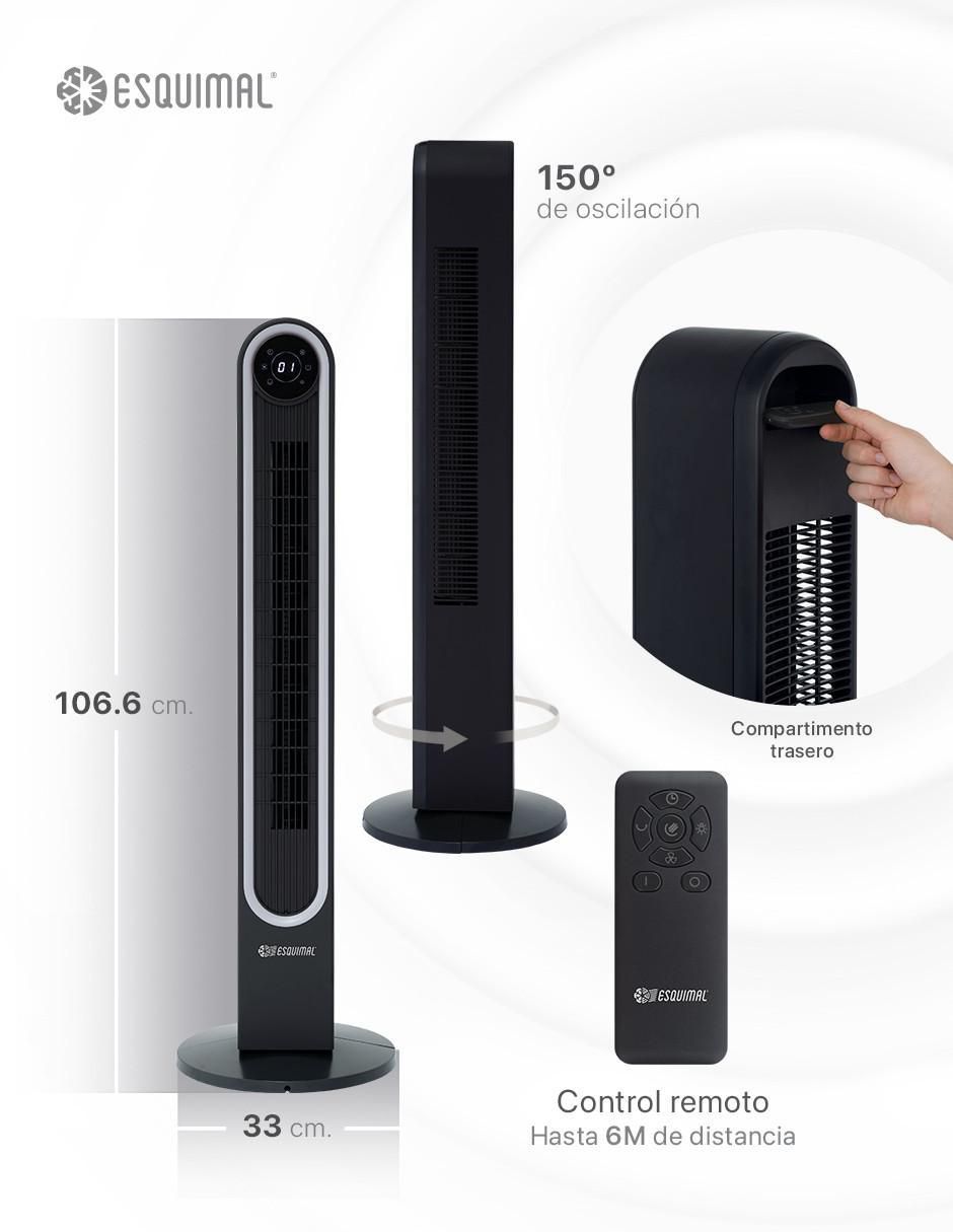 Ventilador de torre Esquimal con control remoto 3 velocidades