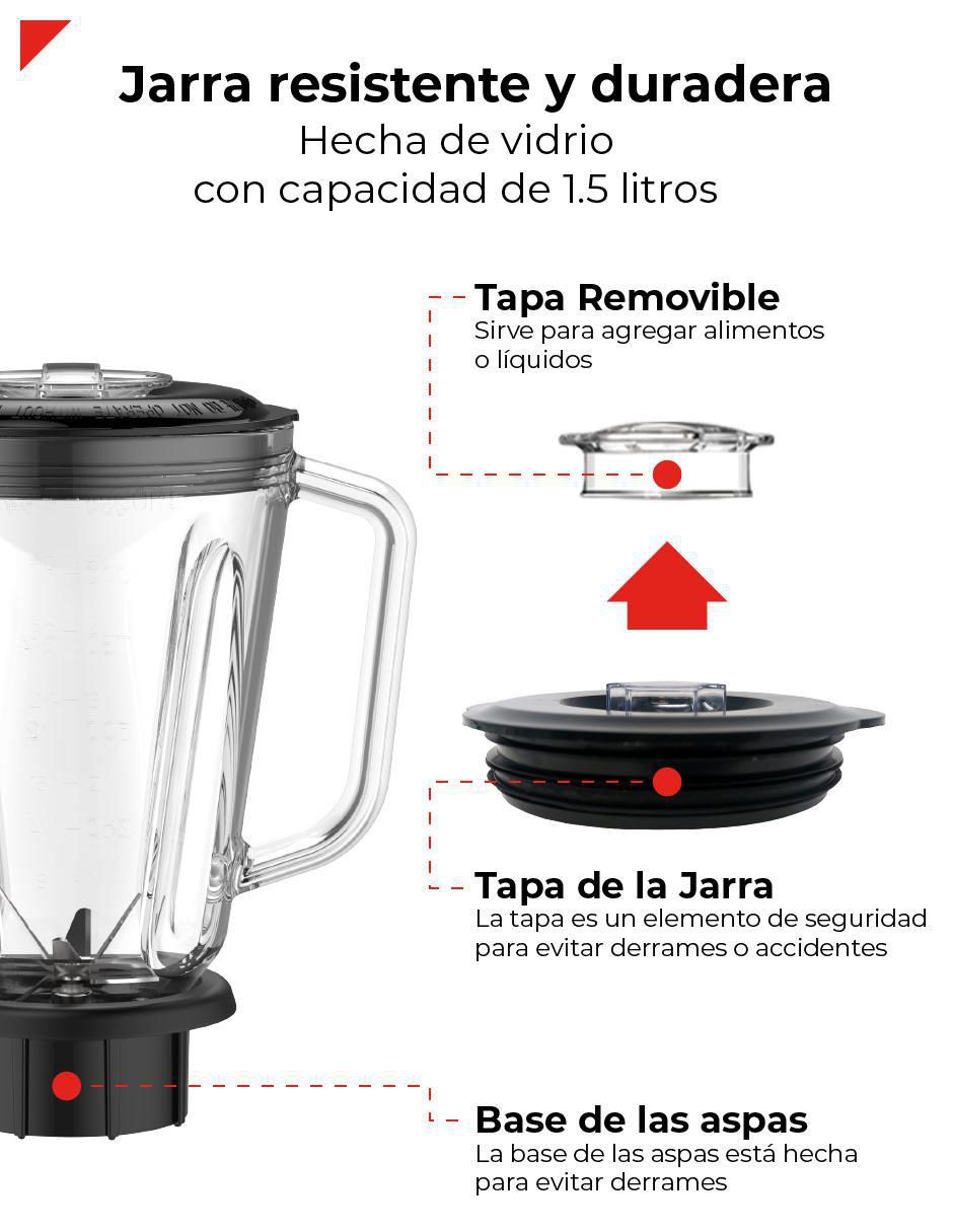 Licuadora Bogner BSB05R 2 velocidades