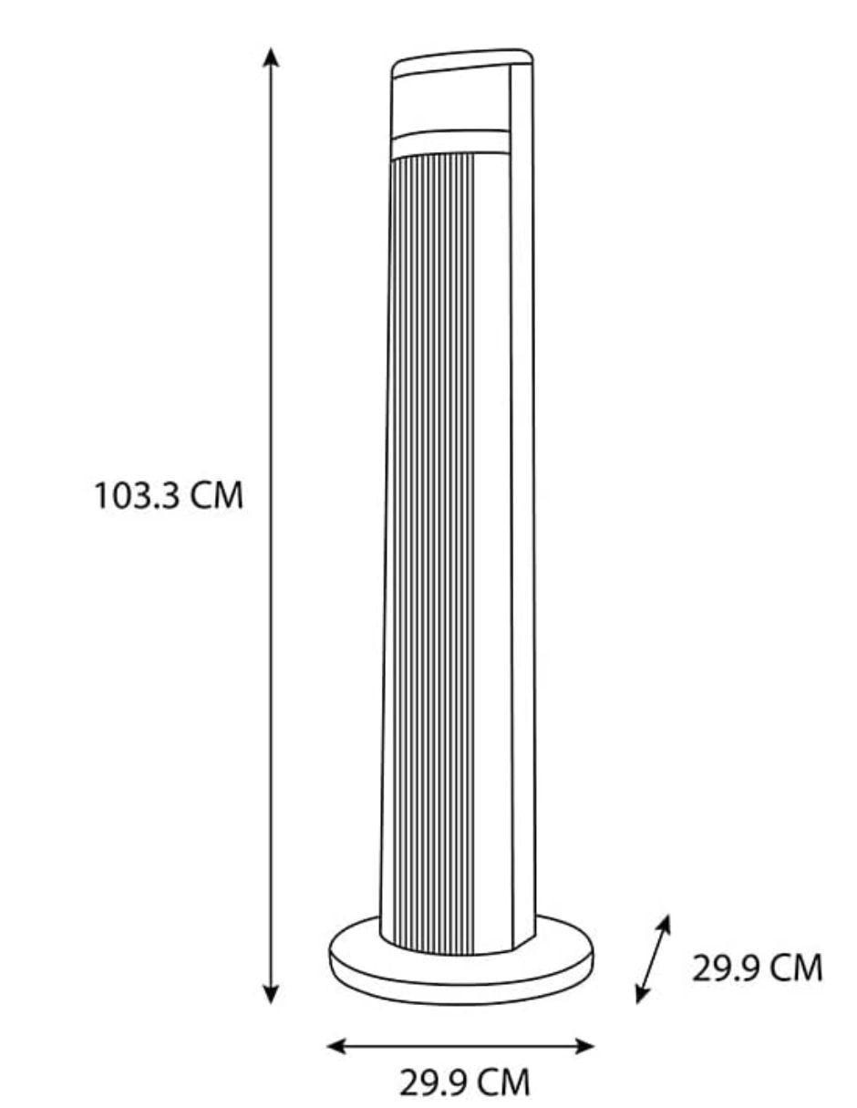 Ventilador de torre con control remoto 5 velocidades 3