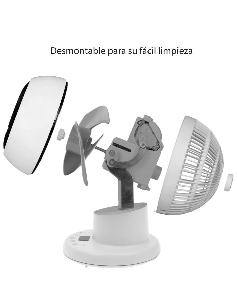 Ventilador de mesa con control remoto 5 velocidades