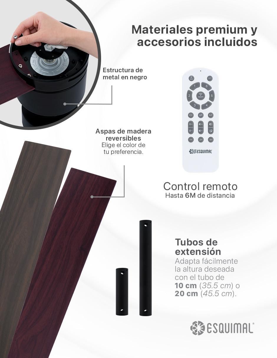 Ventilador de techo Esquimal con control remoto 6 velocidades
