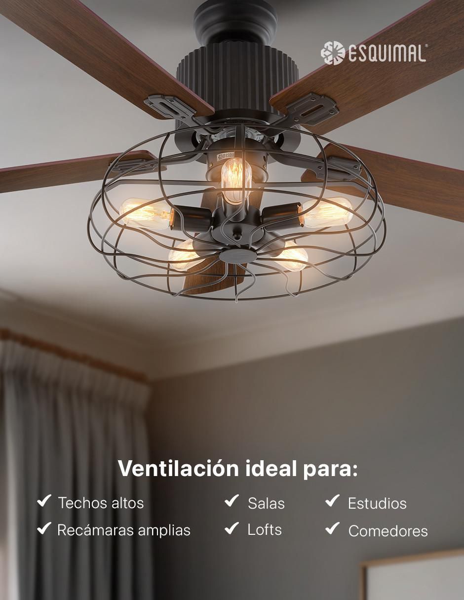 Ventilador de techo Esquimal con control remoto 6 velocidades