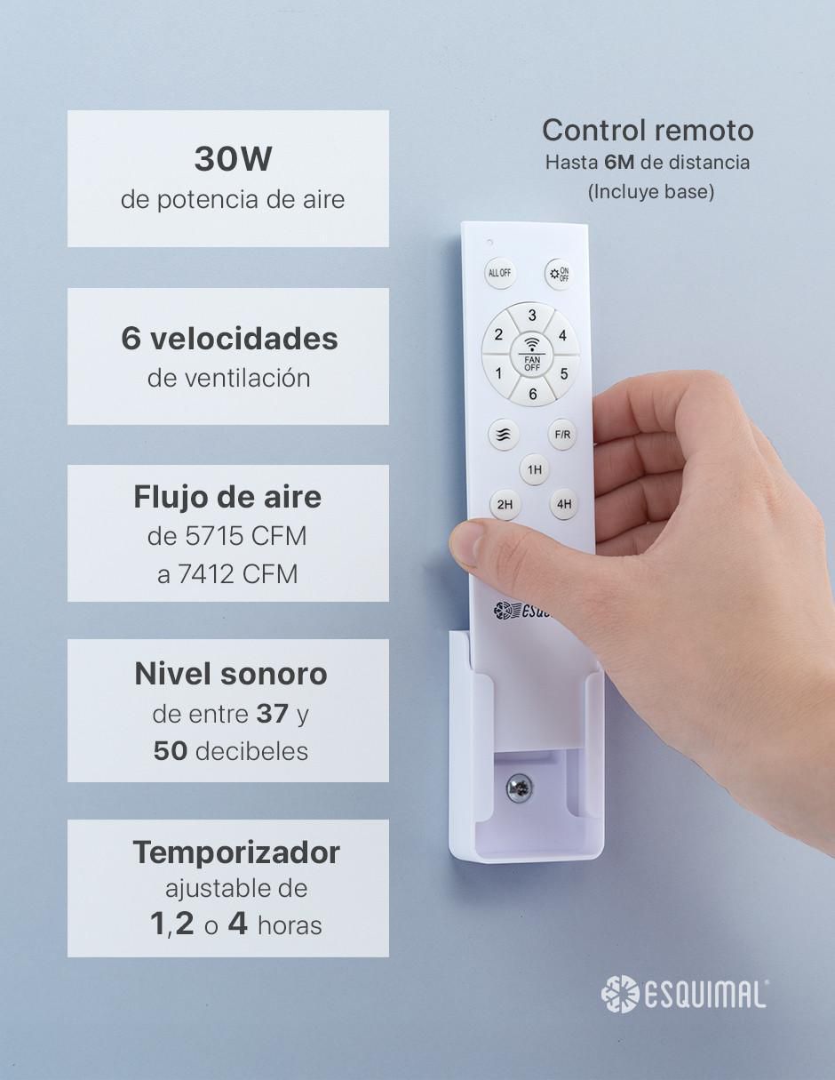 Ventilador de techo Esquimal con control remoto 6 velocidades