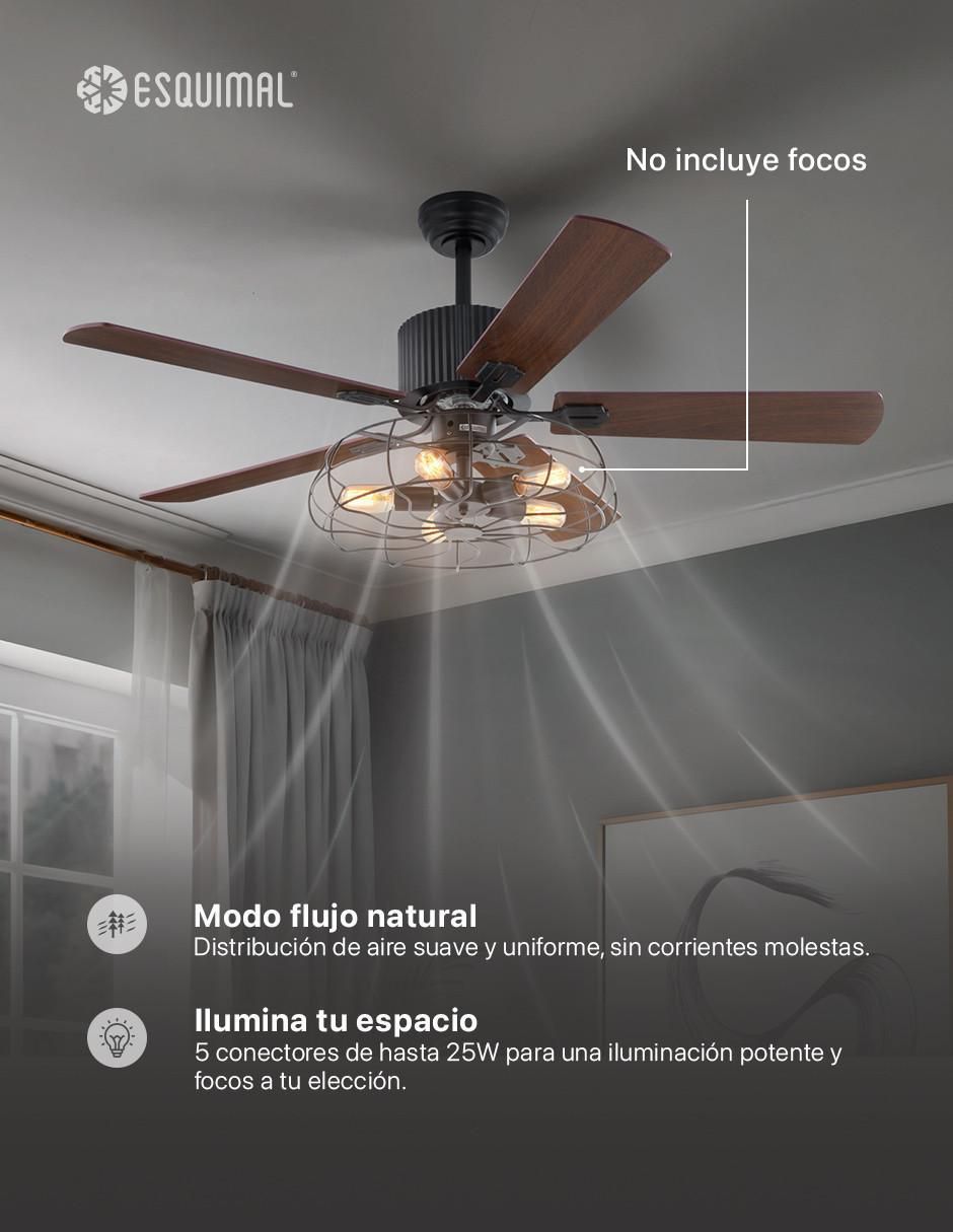 Ventilador de techo Esquimal con control remoto 6 velocidades
