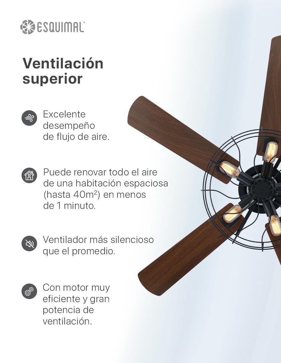 Ventilador de techo Esquimal con control remoto 6 velocidades