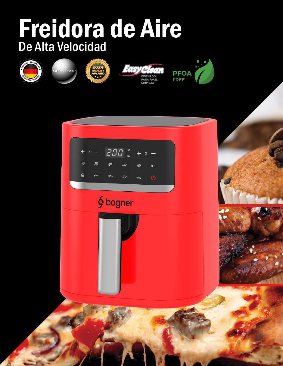 Freidora de aire con compartimento único Bogner 3.3 L baf03