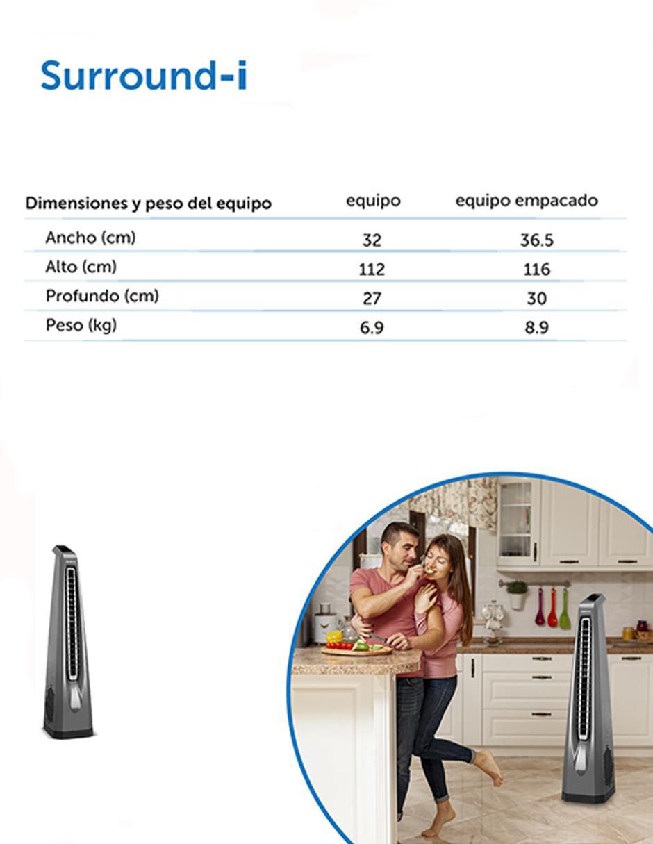 Ventilador de torre con control remoto 3 velocidades