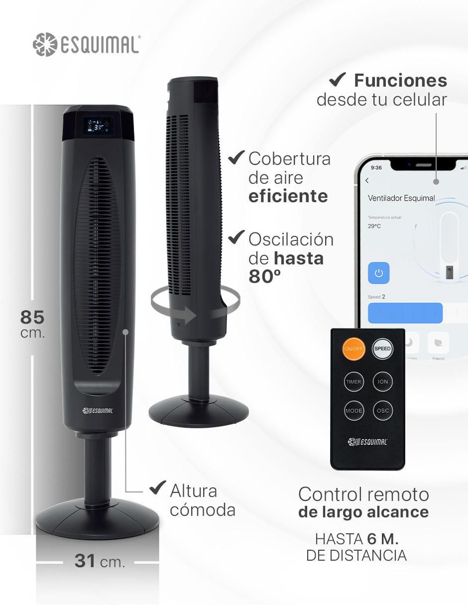 Ventilador de torre Esquimal con control remoto 3 velocidades