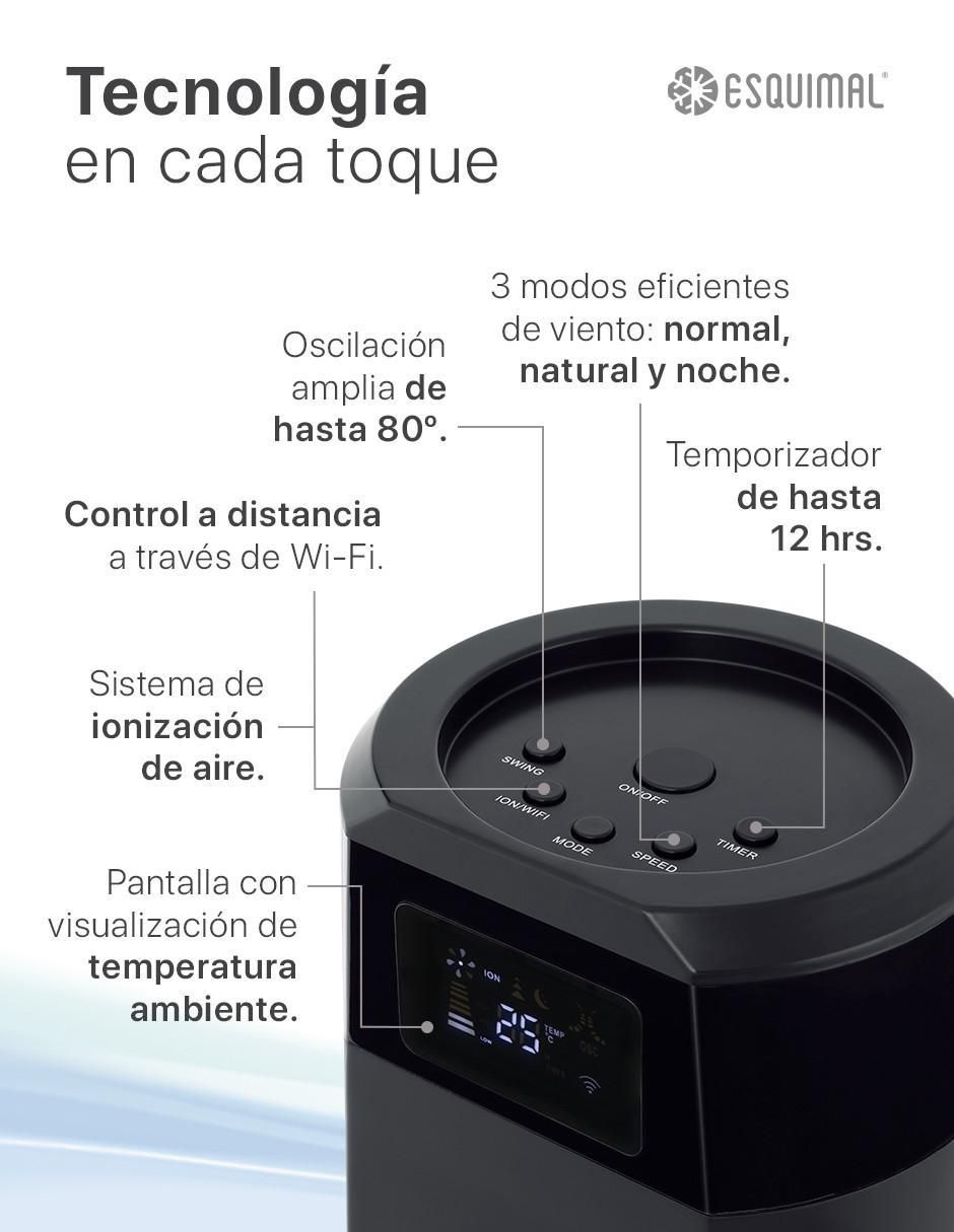 Ventilador de torre Esquimal con control remoto 3 velocidades