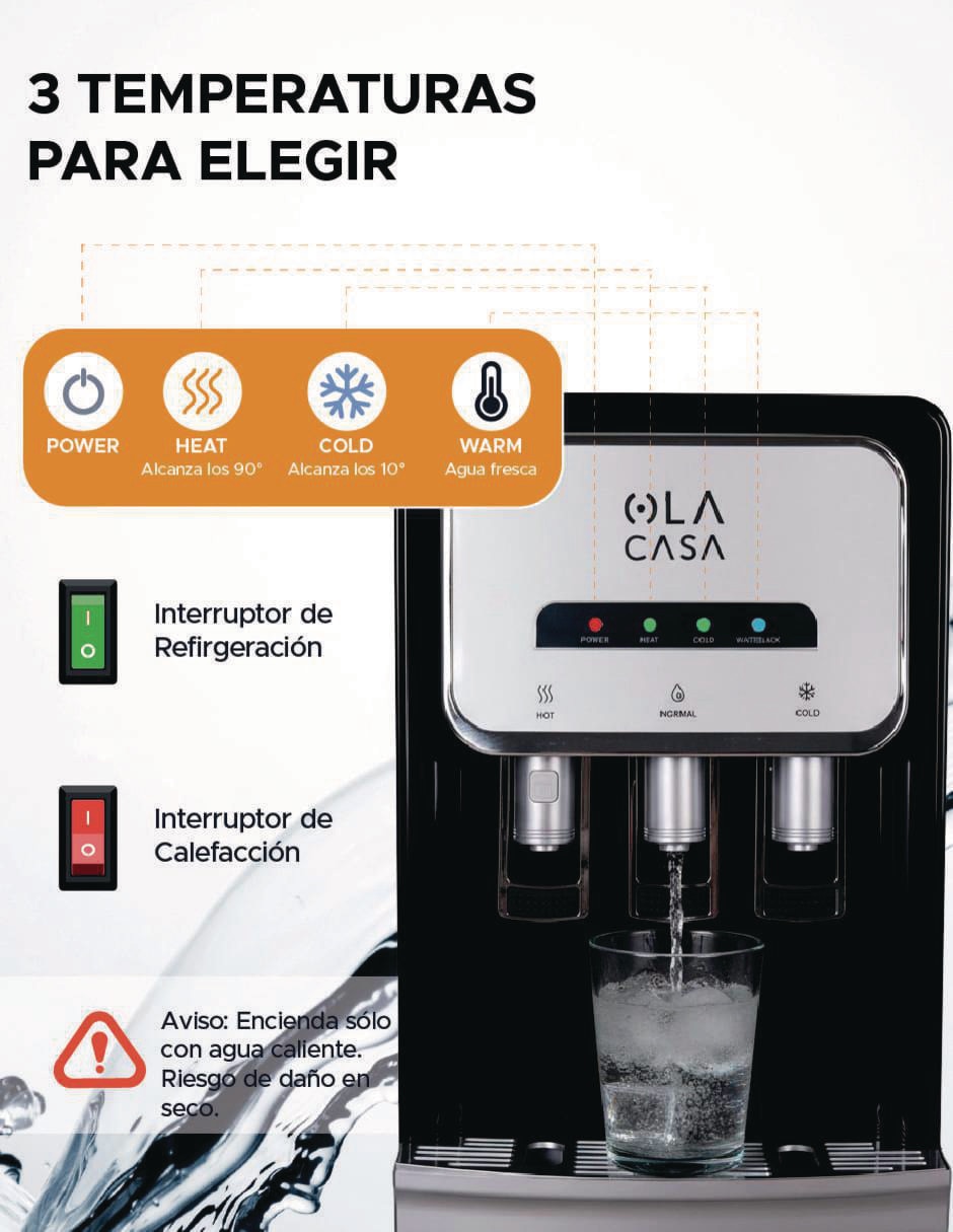 Dispensador de agua eléctrico Ola Casa Dispensador de Agua