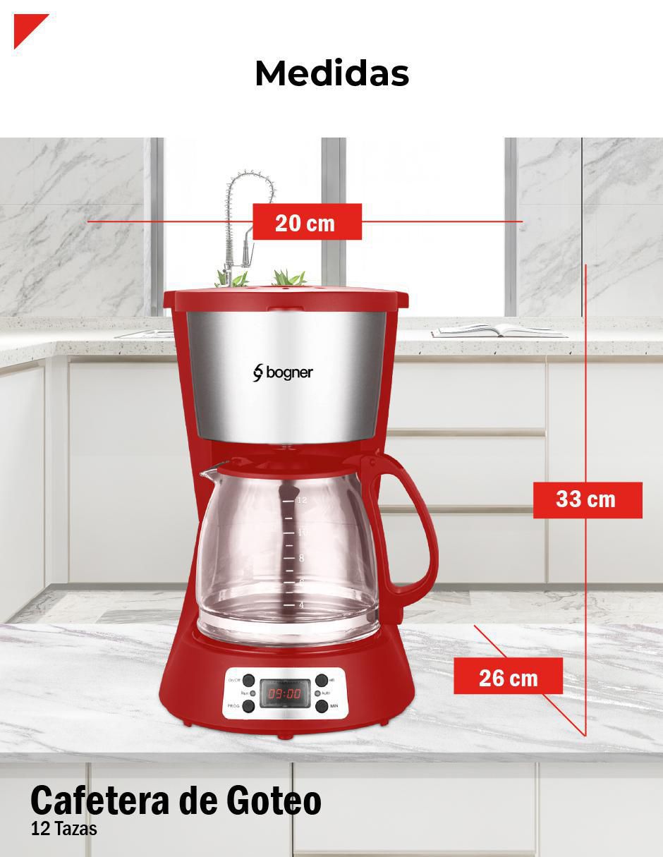 Cafetera de goteo Bogner bdcm12r