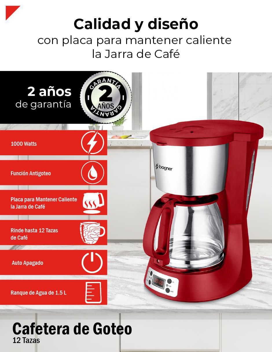 Cafetera de goteo Bogner bdcm12r