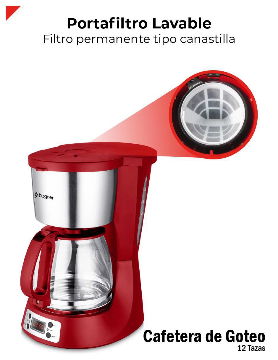Cafetera de goteo Bogner bdcm12r