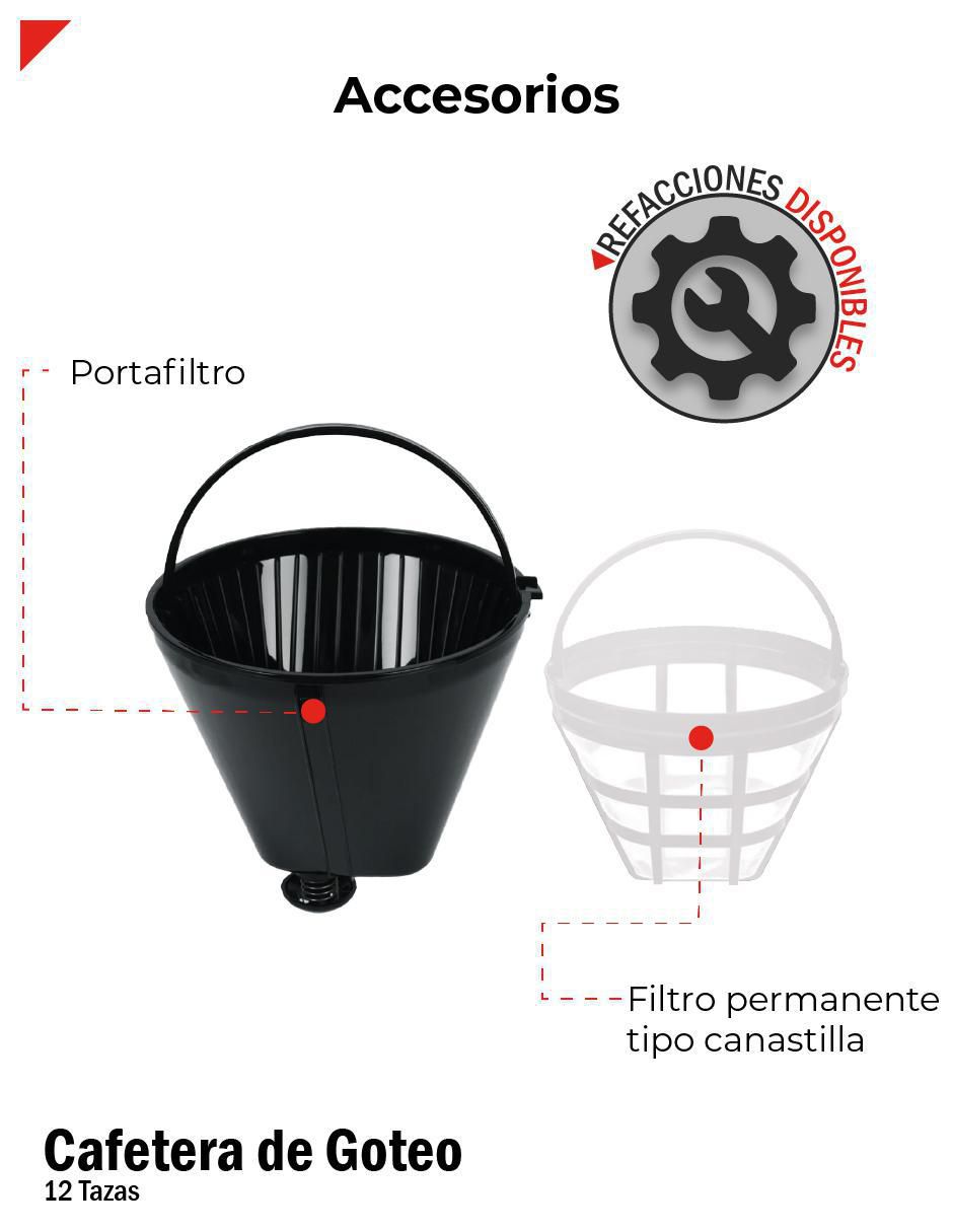Cafetera de goteo Bogner bdcm12r