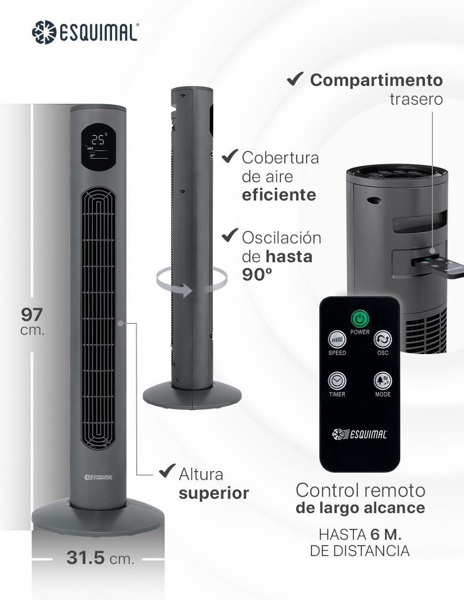 Ventilador de torre con control remoto 3 velocidades 7