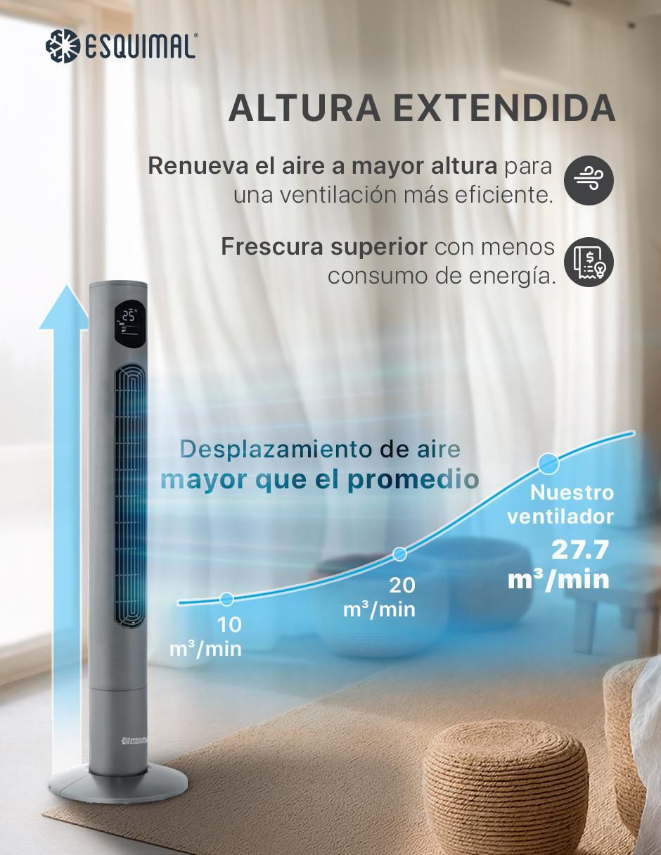 Ventilador de torre con control remoto 3 velocidades 2