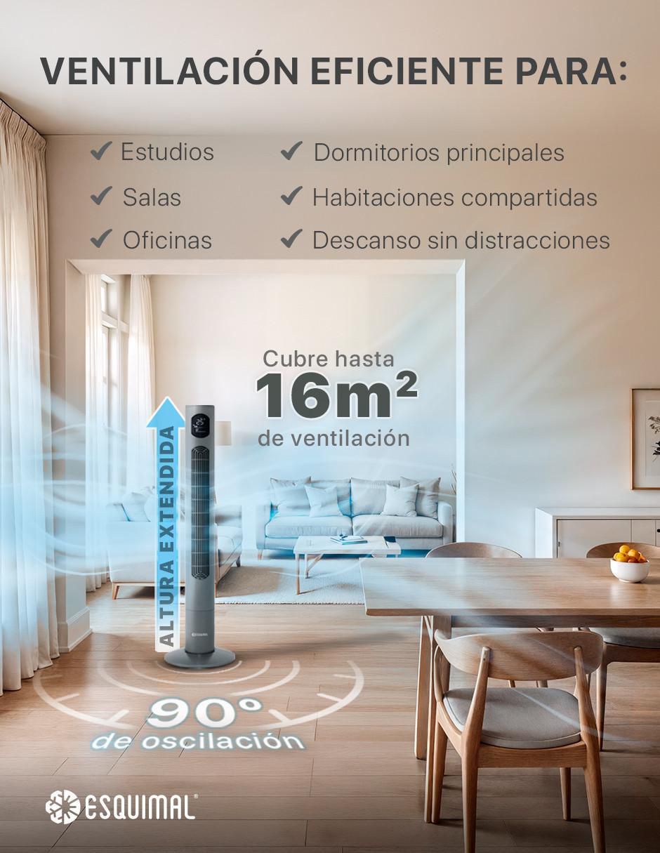 Ventilador de torre con control remoto 3 velocidades 3