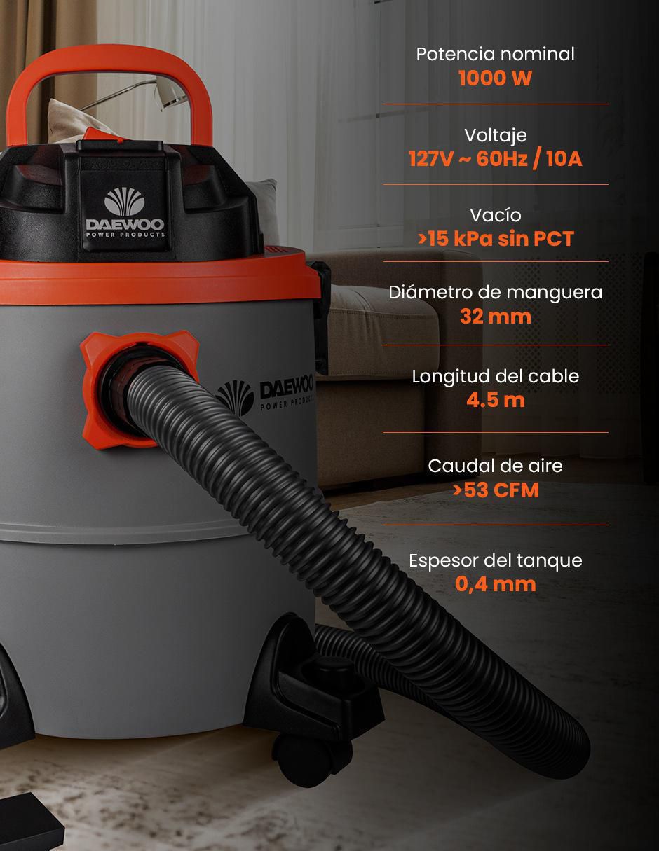 Aspiradora wet & dry Daewoo davc90-20l 20 litros