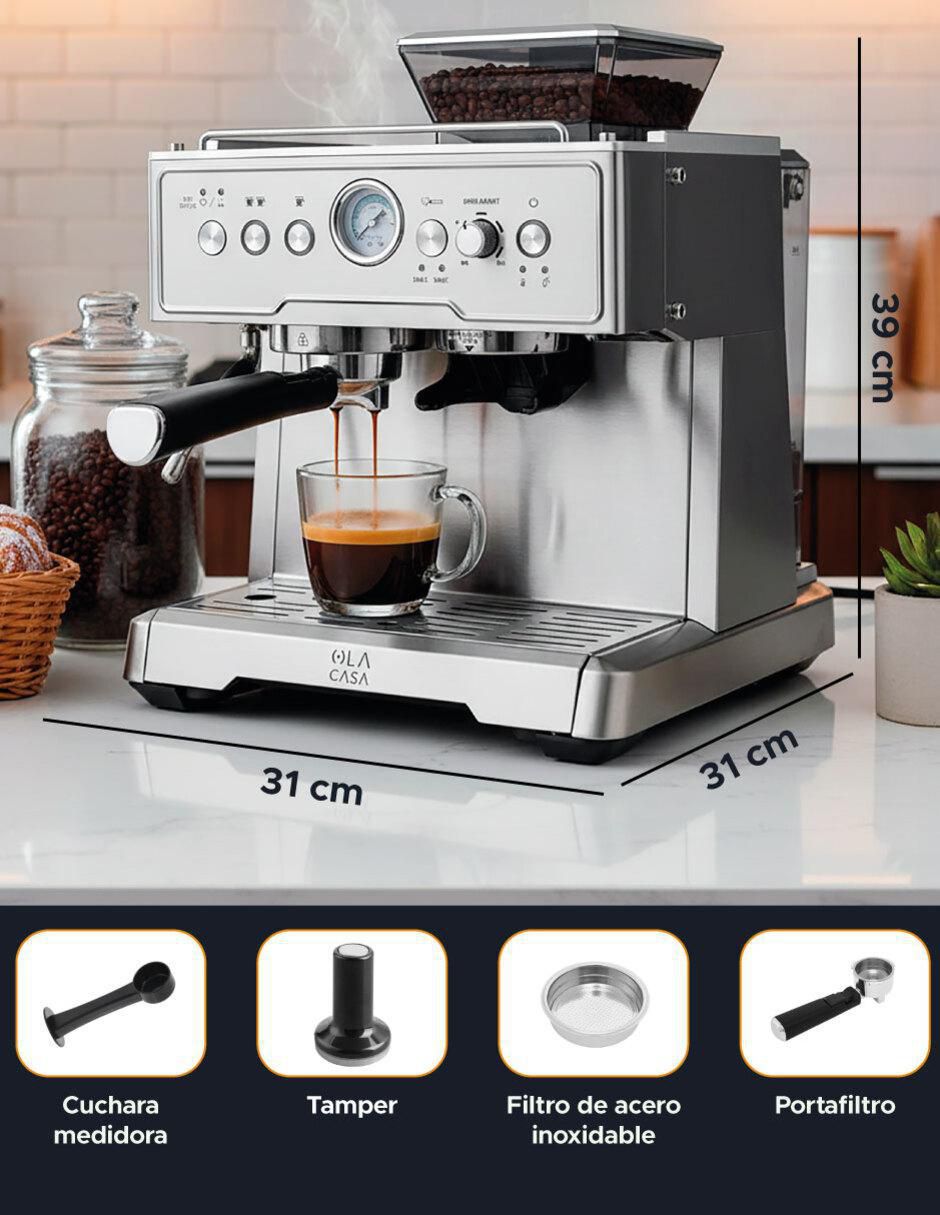 Cafetera con molino ola casa cafetera expresó cafetera con molino