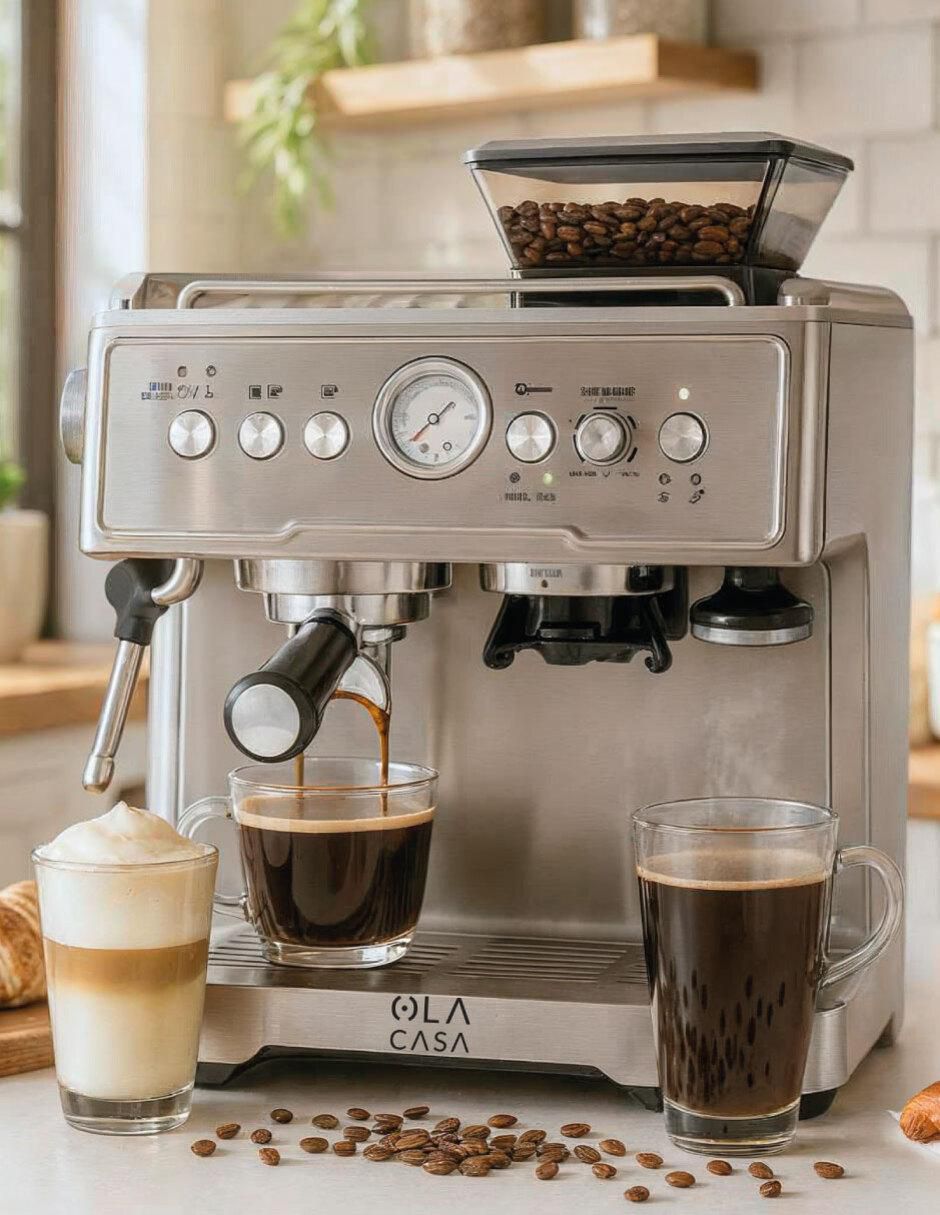 Cafetera con molino ola casa cafetera expresó cafetera con molino