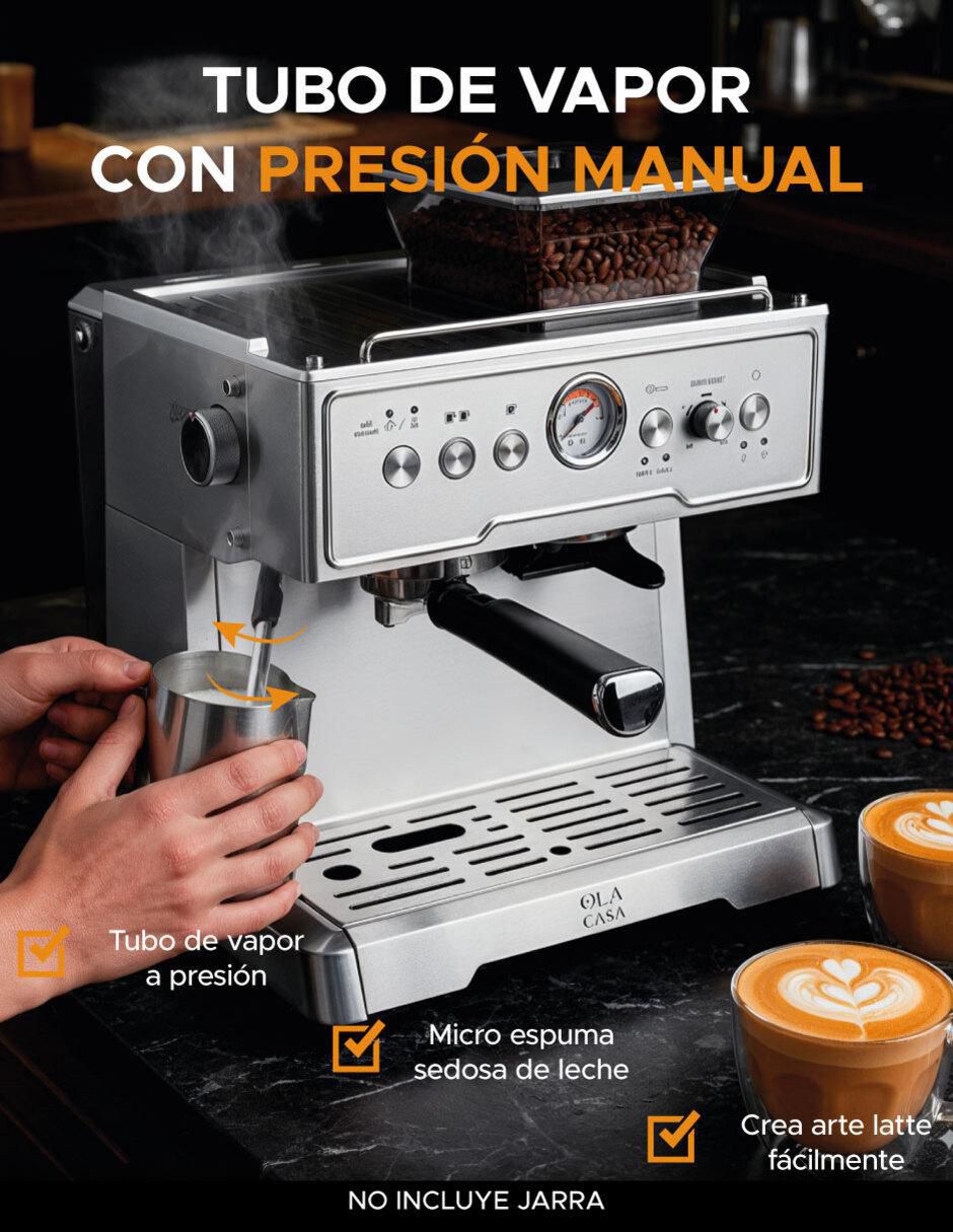 Cafetera con molino ola casa cafetera expresó cafetera con molino