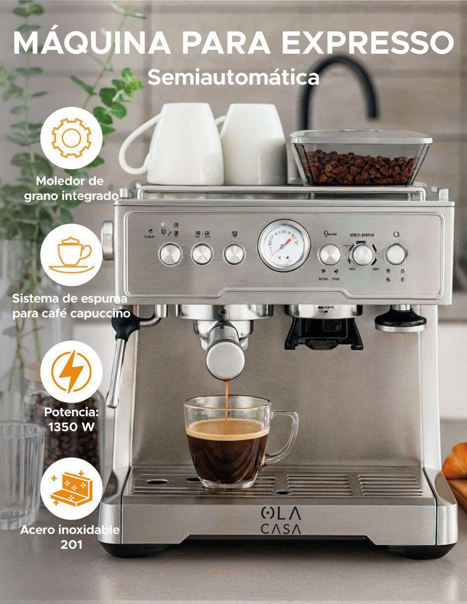 Cafetera con molino ola casa cafetera expresó cafetera con molino
