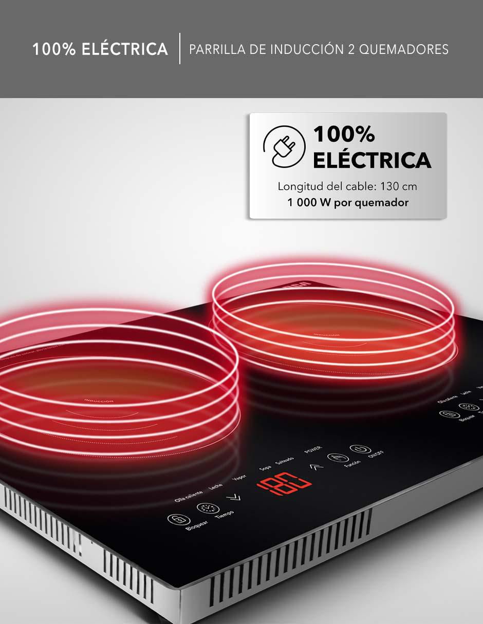 Parrilla de inducción Rca rc-12e2 de vidrio templado