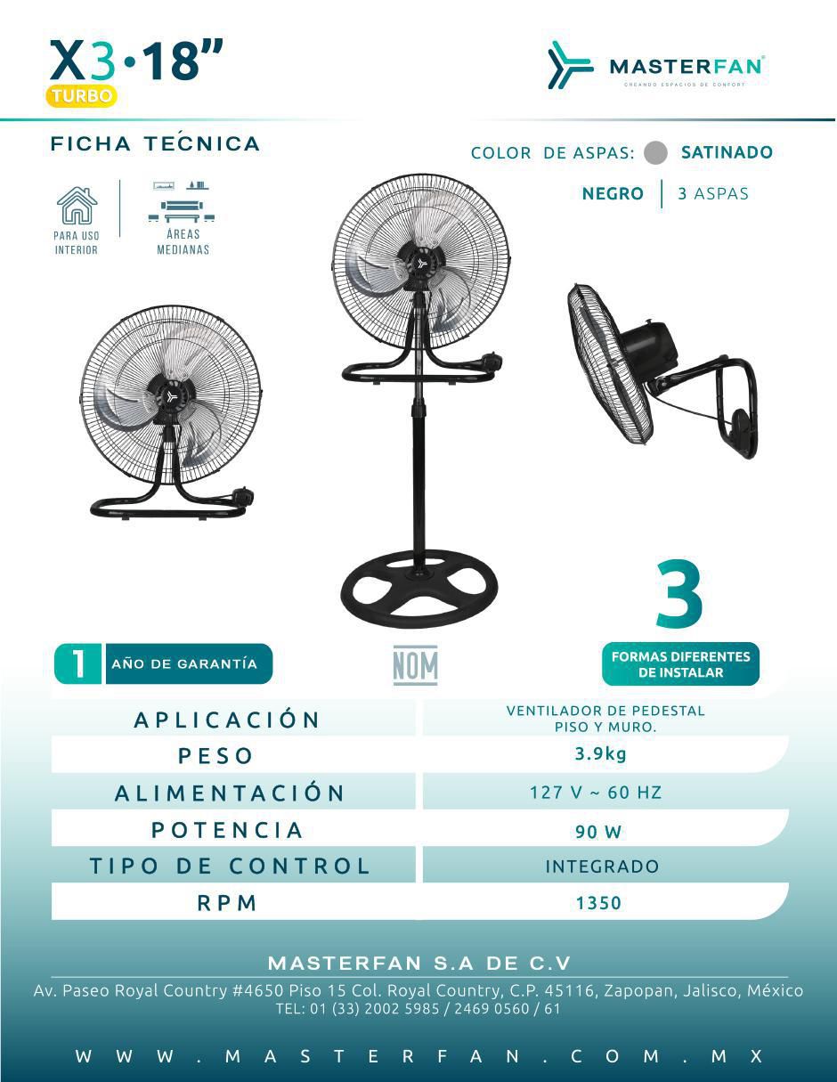 Ventilador 3 en 1 3 velocidades 3