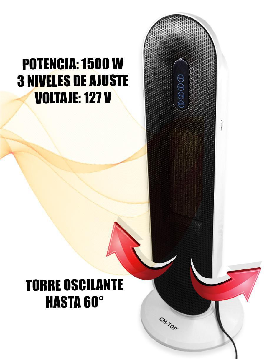 Calefactor torre cerámico eléctronico Cm Top de 127 V
