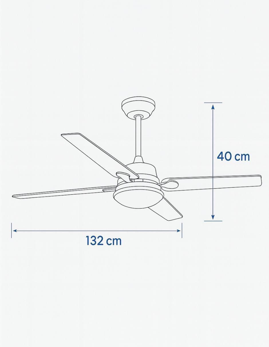 Ventilador de techo Megaluz con control remoto 6 velocidades