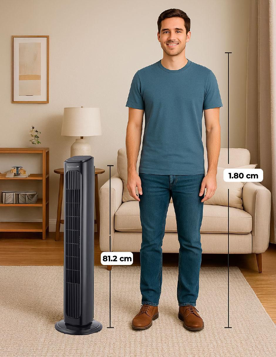 Ventilador de torre Narvik con control remoto 3 velocidades