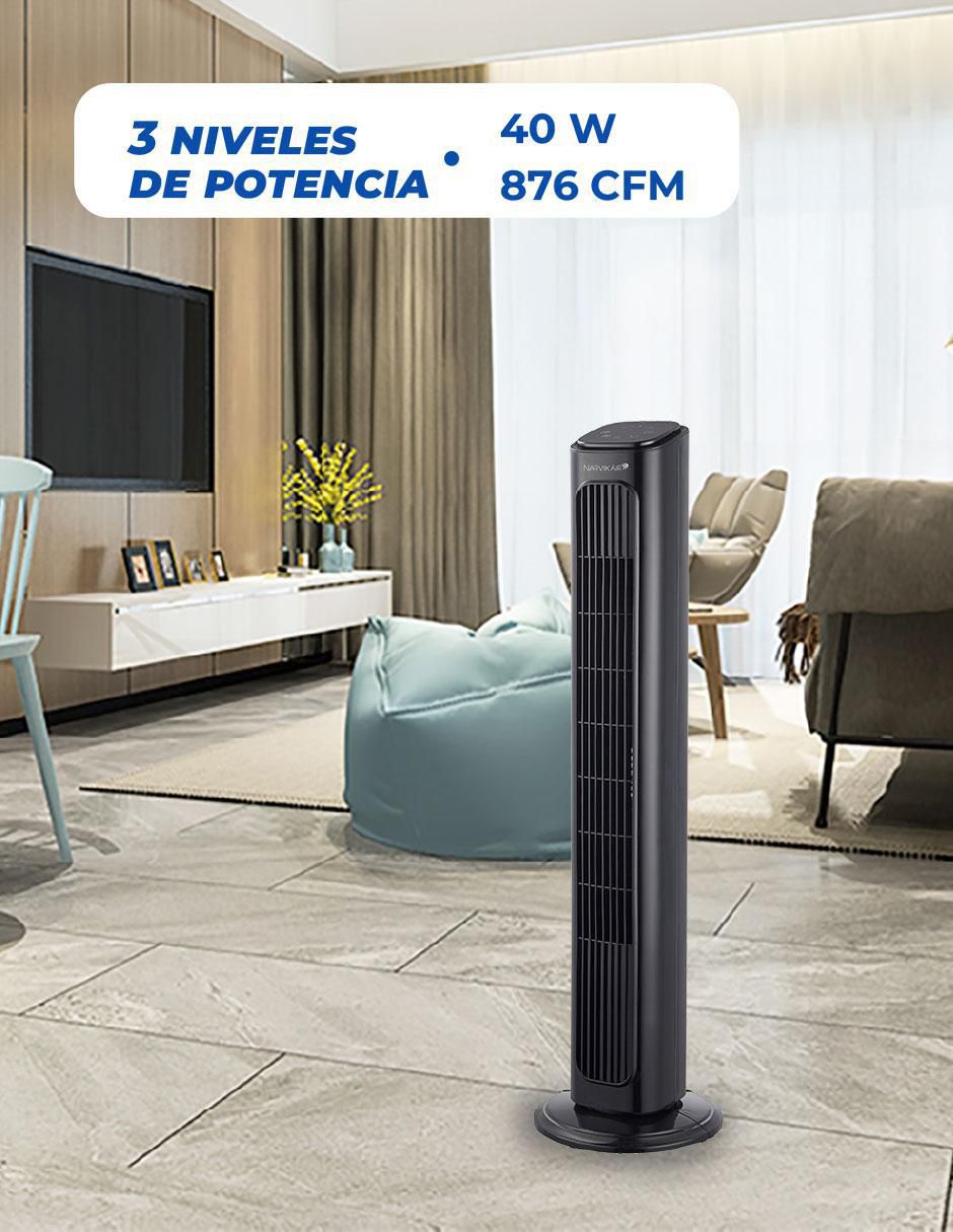 Ventilador de torre Narvik con control remoto 3 velocidades