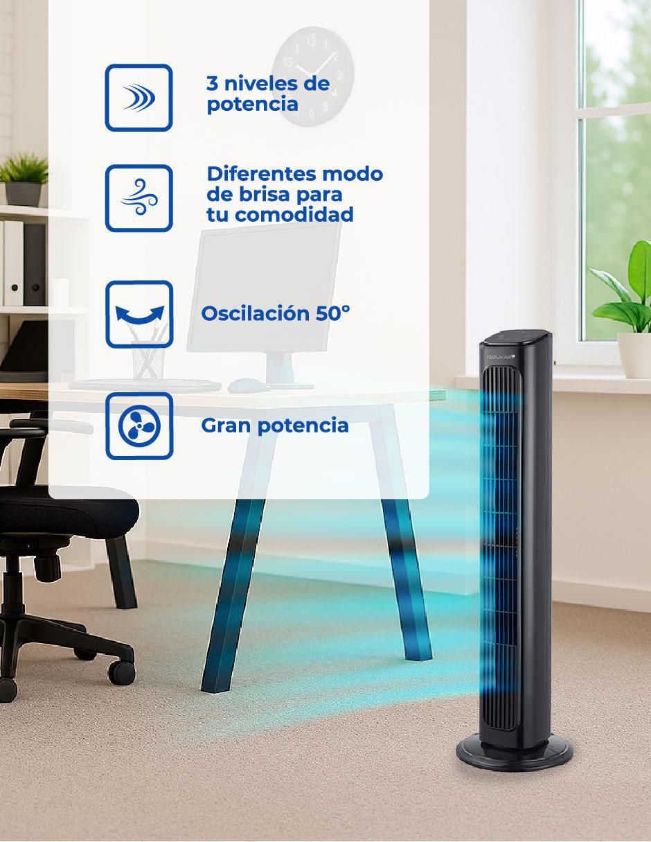 Ventilador de torre con control remoto 3 velocidades Ventilador de torre con control remoto 3 velocidades