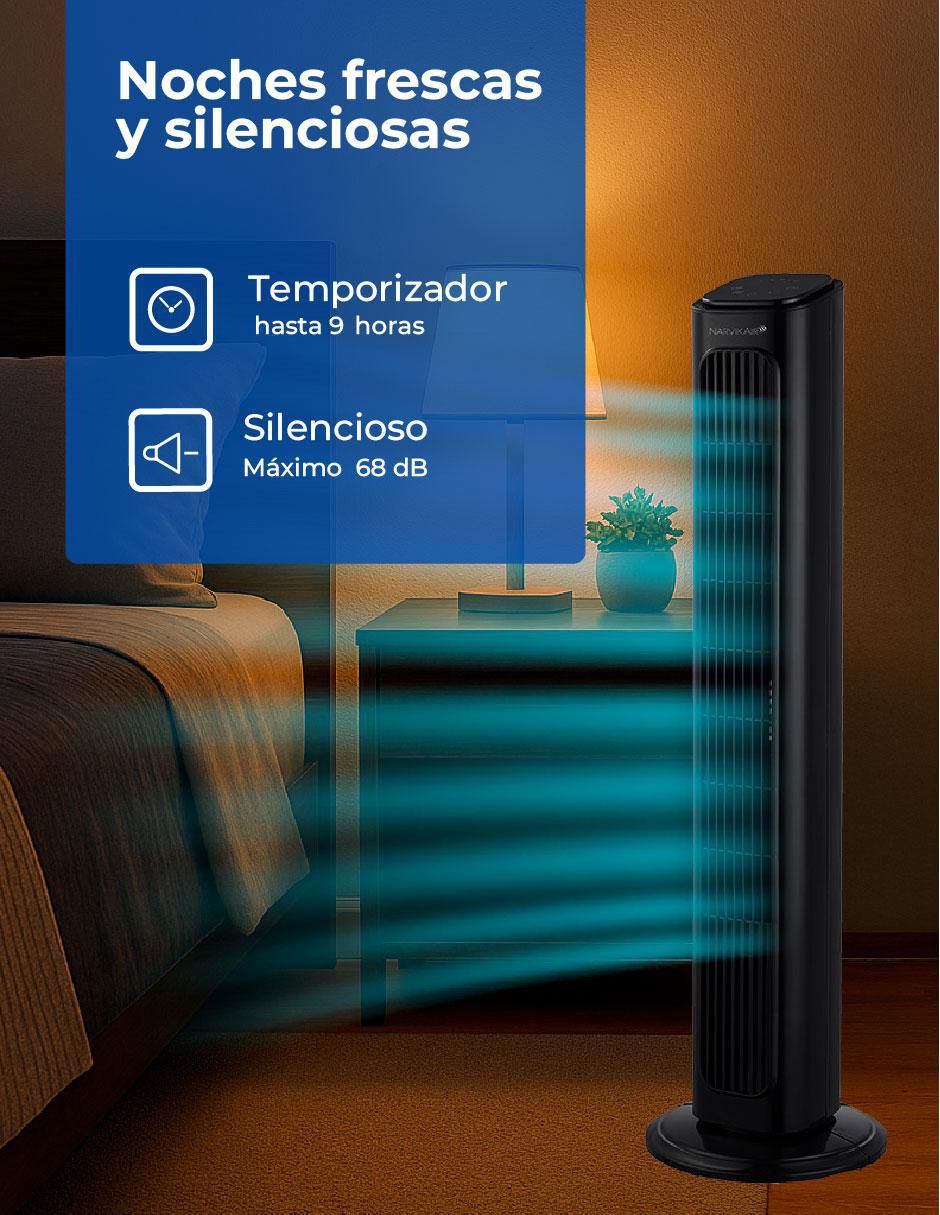 Ventilador de torre Narvik con control remoto 3 velocidades