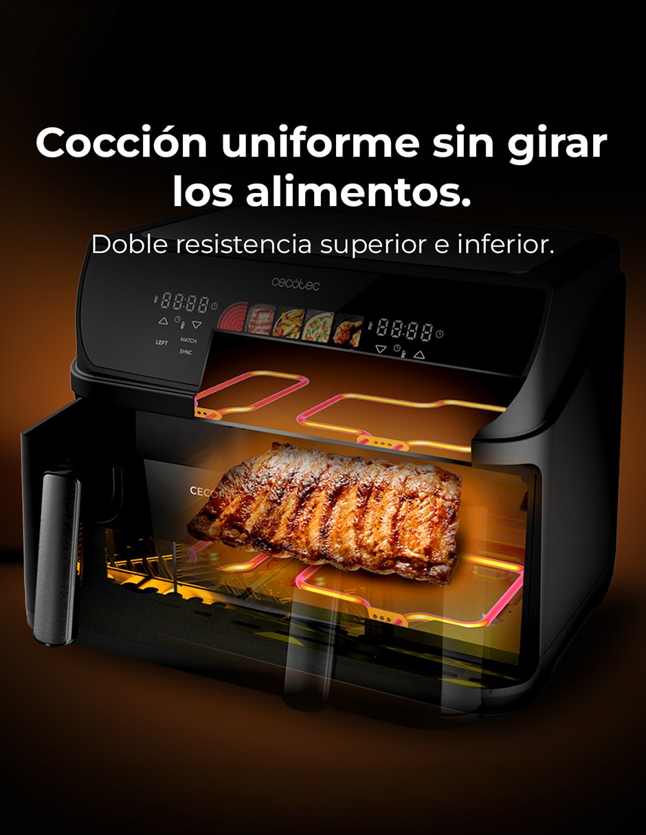 Freidora de aire con compartimento doble Cecotec 10 L A01AM01100842