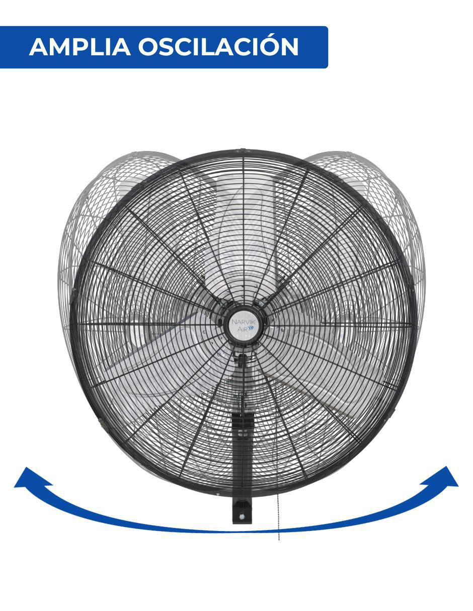 Ventilador de pared Narvik 3 velocidades