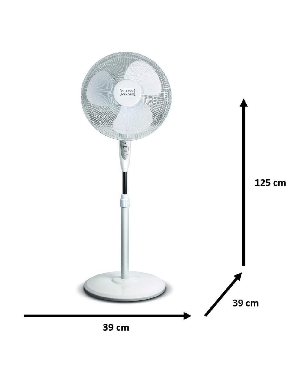 Ventilador de pedestal B+D con control remoto 3 velocidades