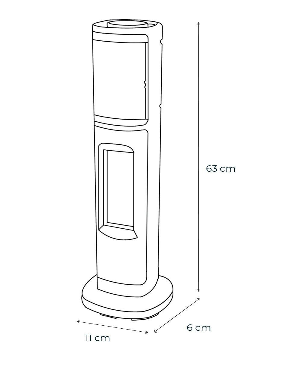 Calefactor torre cerámico eléctrico Red Fan de 110 V - 127 V