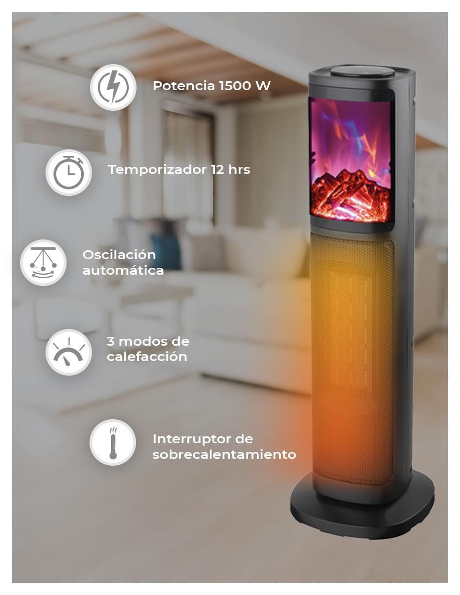 Calefactor torre cerámico eléctrico Red Fan de 110 V - 127 V