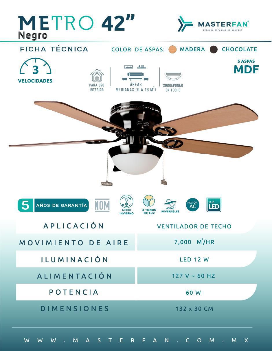 Ventilador de techo 3 velocidades