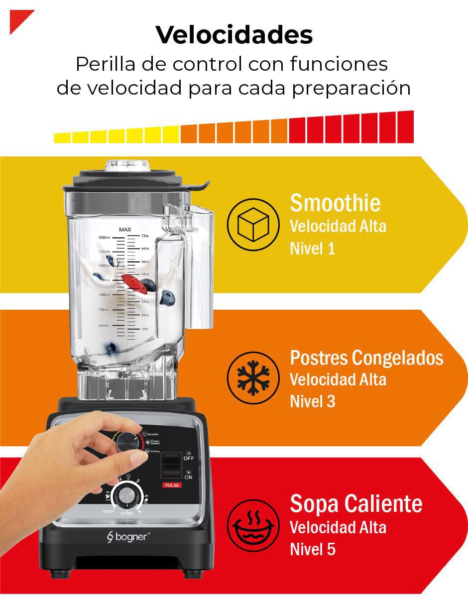 Licuadora Bogner BSB07N 16 velocidades