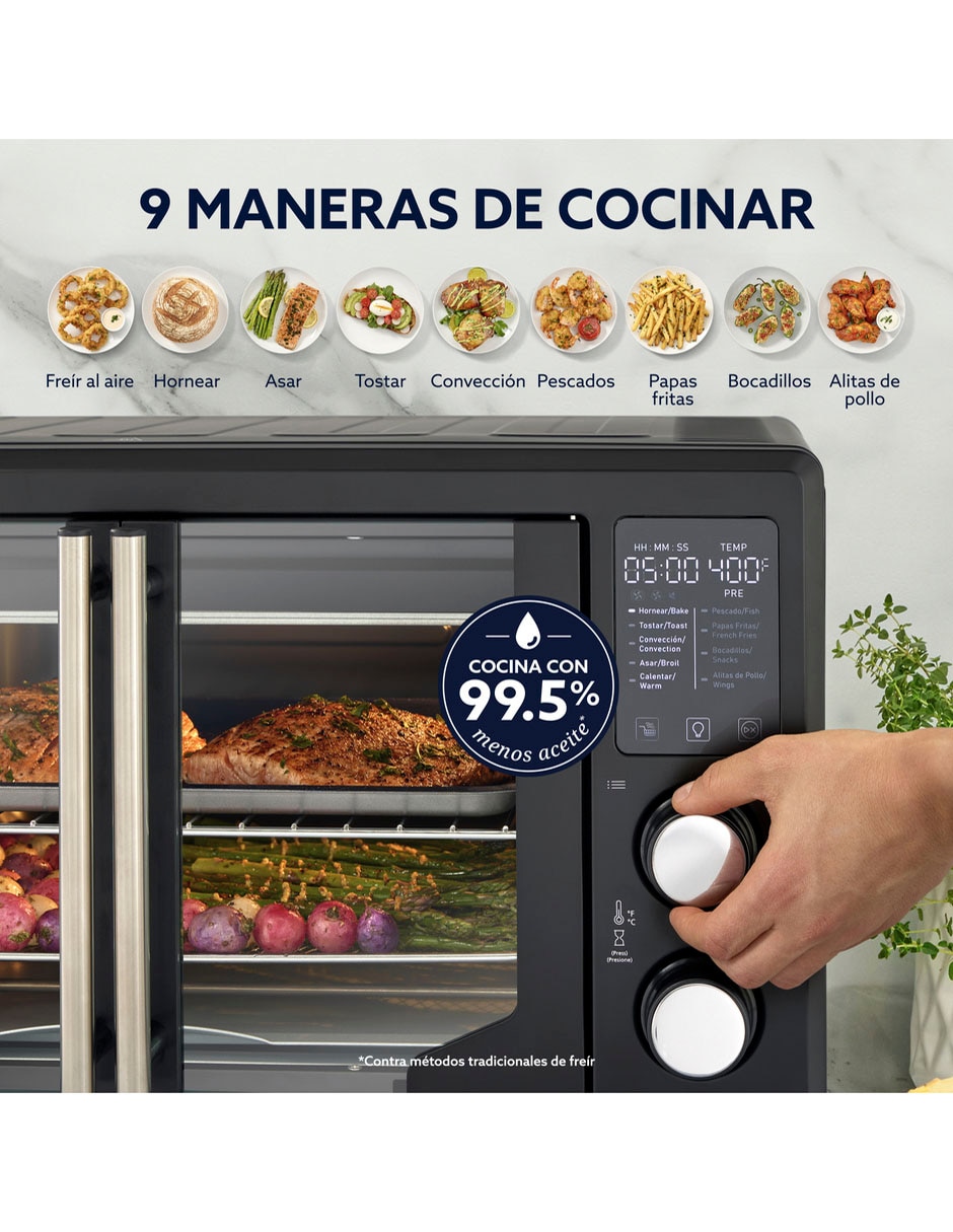 Horno eléctrico freidora Oster tssttv42fddafnsb Puerta Francesa 42 l