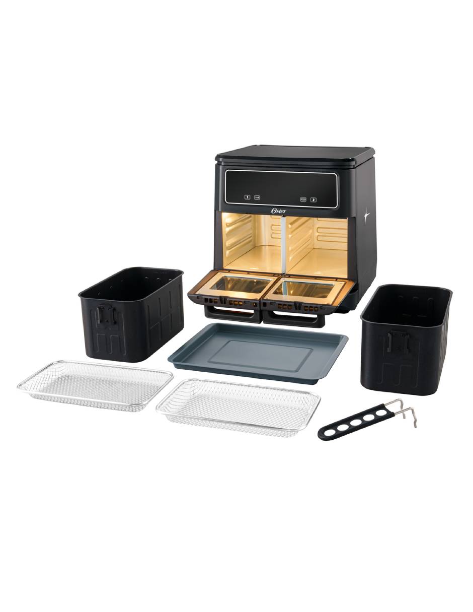Freidora de aire con compartimentos doble Oster Diamond Force 11 L CKSTAF11MCDDF