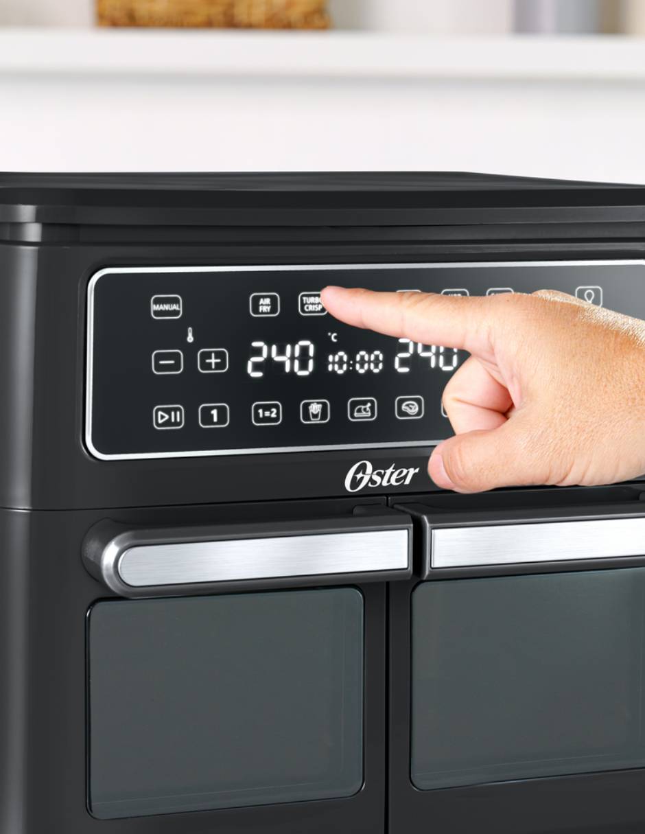 Freidora de aire con compartimentos doble Oster Diamond Force 11 L CKSTAF11MCDDF