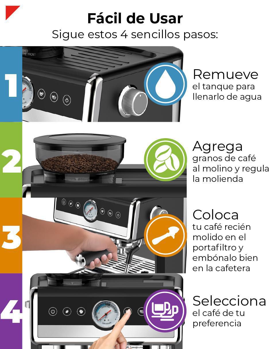 Cafetera con molino Bogner bdcm22