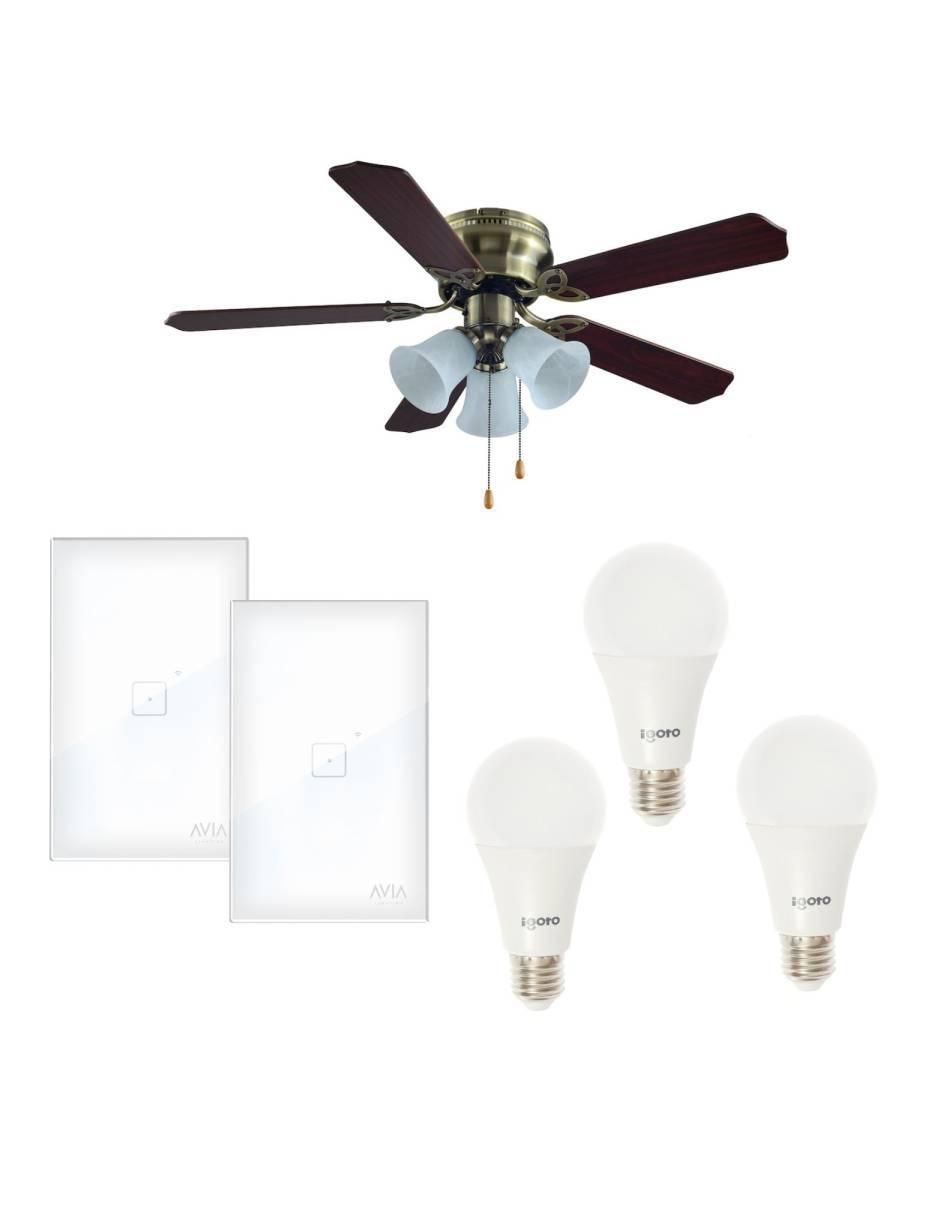 Set ventilador de techo Igoto 3 velocidades